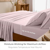 Mellanni Full Sheets Set - 4 PC Iconic Collection Bedding - Hotel Luxury, Extra Soft, Cooling Bed Sheets - Wrinkle, Fade, Stain Resistant (Full, Blush Pink) Mellanni