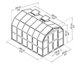 Palram - Canopia Rion Prestige 8 Ft. x 12 Ft. Greenhouse, Large Twin Wall Polycarbonate Heavy Duty Green House DIY Kit for Garden, Plants, Walk-in for Outdoors with Window Vent (Green) RION