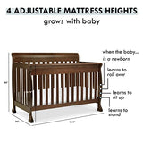 DaVinci Kalani 4-in-1 Convertible Crib in Espresso, Greenguard Gold Certified DaVinci