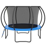 VEVOR 10FT Trampoline with Enclosure Net, Ladder, and Curved Pole, Heavy Duty with Jumping Mat and Spring Cover Padding, Outdoor Recreational Trampoline for Kids and Adults VEVOR