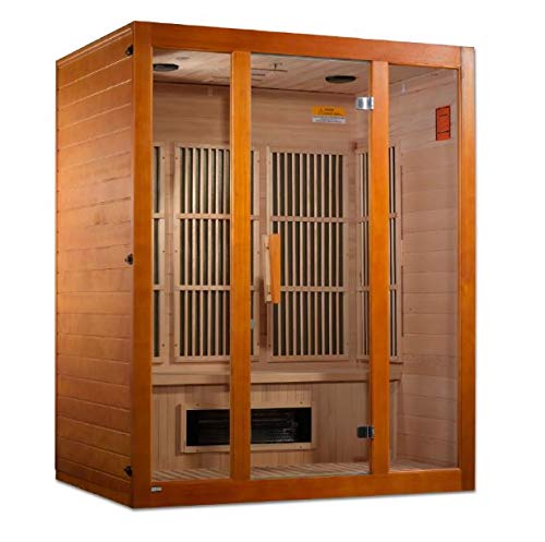 Maxxus Alpine Dual Techology 3 Person Low EMF FAR Infrared Sauna Canadian Hemlock