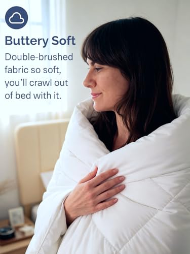 Twin XL Size, White Alternative Down Comforter - Warm, Lightweight & Breathable Hotel Quality Bedding Set for Men, Women, Kids & Teens - All Season Oversized Cooling Microfiber Duvet Insert Comforter CGK Unlimited