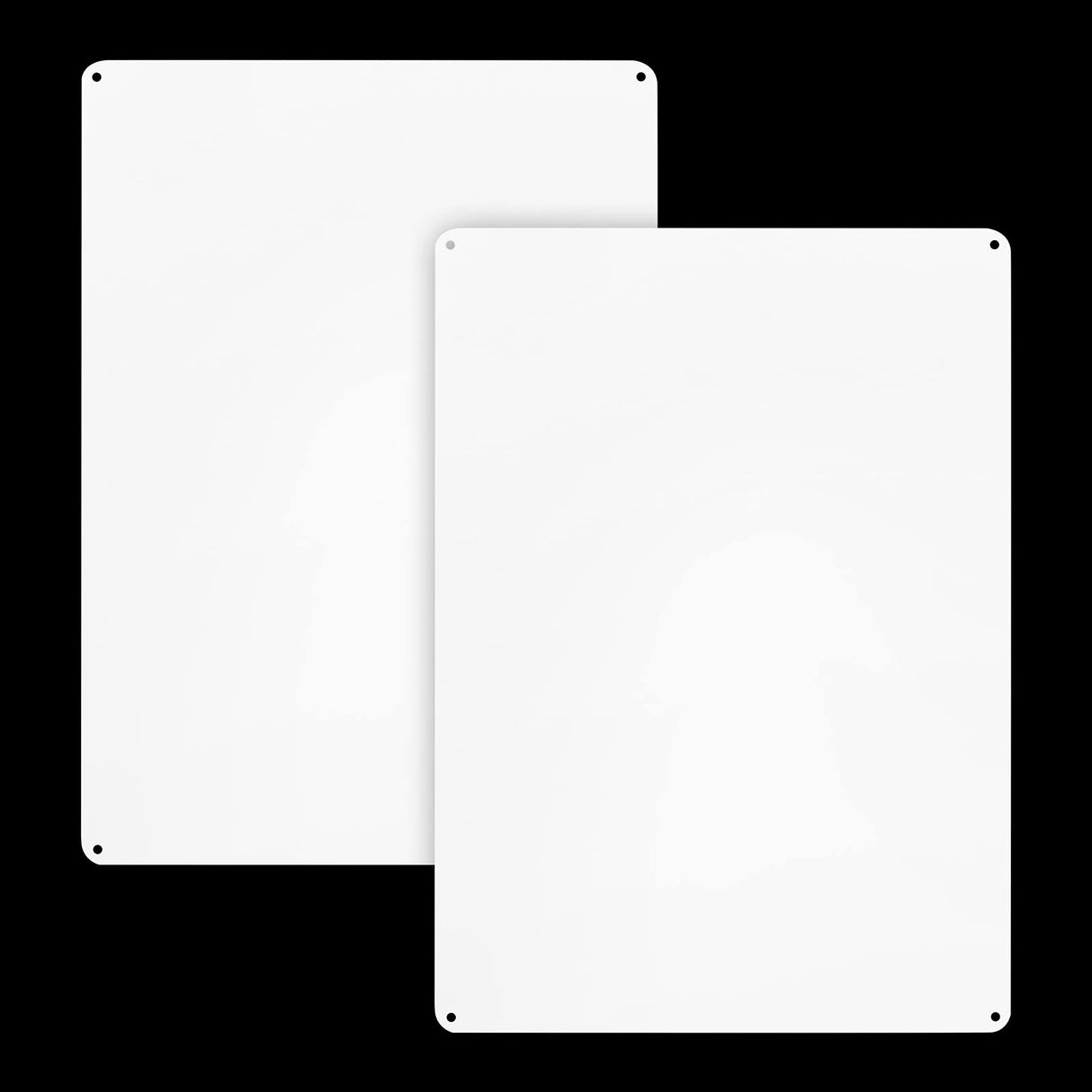 2-Pack White Blank Sign, 14"x 10" Plastic Enjoyist