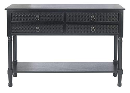 Safavieh Home Collection Haines Black 4-Drawer Bottom Shelf Console Table SAFAVIEH