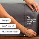 King 6 Piece Sheet Set - Comfy Breathable & Cooling - Ultra-Soft Hotel Luxury Bedding Set with 8-16 Inch Deep Pockets - 1 Flat & 1 Fitted Sheet & 4 Pillowcases - Wrinkle Free & Easy Care - Dark Grey CGK Unlimited