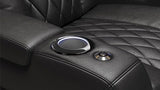 Valencia Tuscany Home Theater Seat - Nappa Leather Power Recliner with Cool Gel Memory Foam, USB-C/A Charging, RGB LED Lights, Adjustable Lumbar & Headrest (Single Recliner,Black) VALENCIA THEATER SEATING