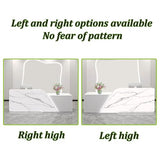 Reception Desk with Counter, Modern Wooden Reception Desk with Drawer & Cabinet, Retail Checkout Counter, Front Table, Customer Service Table for Home Office Lobby Store (White, 71 * 23.6 * 39.3in-L) WoodArtSupply