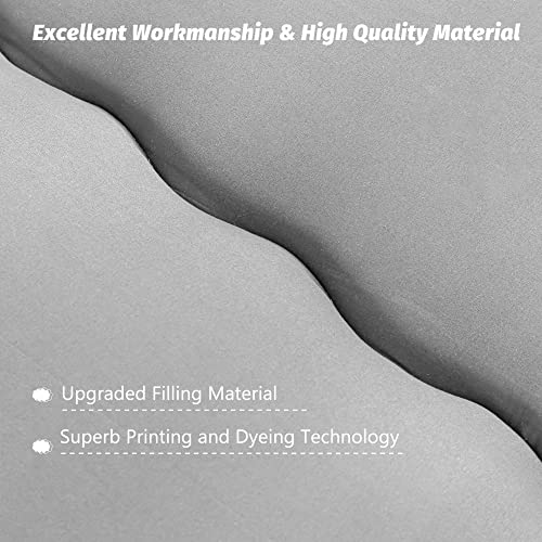 MAXYOYO Japanese Floor Mattress Futon Mattress, Thicken Daybed Sleeping Pad Foldable Roll Up Boys Girls Dormitory Kids Lounger Bed Couch and Sofa, Grey, Full MAXYOYO