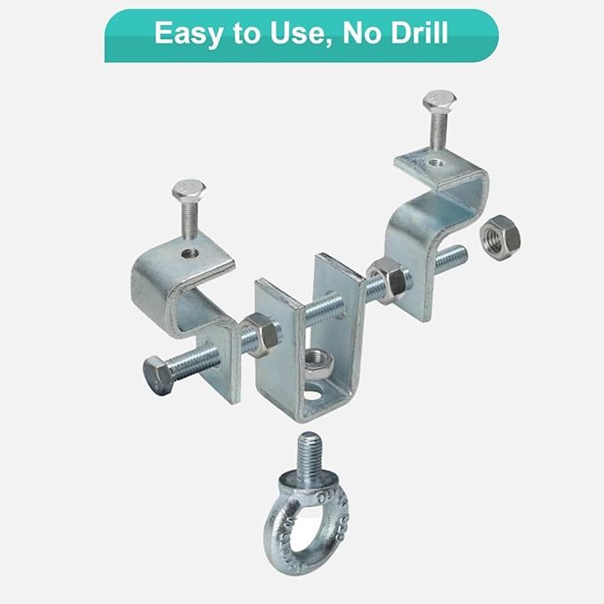 Nextua 2 Sets Punching Bag Hanger Heavy Bag Mount Heavy Bag Hanger I Beam Clamp Swing Hanger Heavy Duty Swing Hangers Punching Bag Mount Punching Bag Hanging Boxing Bag Heavy Bag Ceiling Mount Nextua