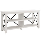 Henn&Hart Rectangular TV Stand for TV's up to 55" in White, TV Stands for the Living Room Henn&Hart