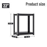 Notmise Storage Shelves Corner Shelf Pantry Organization and Storage Rack Unit Steel Organizer Metal Shelving for Home, Kitchen, Office, Bathroom, Laundry (Metal, 15.75” W x 9.84” D x 22.05” H, 2) Notmise