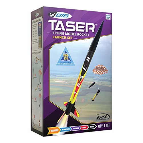 Estes 1491 Taser Rocket Launch Set, Beginner Flying-Rocket-Model Building Kit for Ages 10+, Includes Launch Pad System Estes
