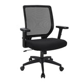 Schwake Ergonomic Office Chair Home Mesh Desk Chair with Adjustable Arms - Mid Back Computer Chairs for Adults - Swivel Task Chair Comfortable for Home Office (Black) Schwake