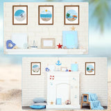 4 Set Ocean Embroidery Kit for Beginners Adults Embroidery Starter Kit Ocean Beach Pattern Spring Summer Hand Crewel Embroidery Kit Cross Stitch Kit Include Instruction 2 Hoops Color Threads Needles