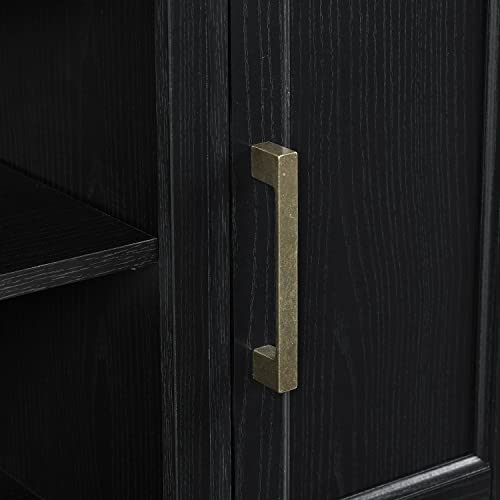 Crosley Furniture Camden Corner TV Stand for 65+ inch TVs, Entertainment Center with Storage Shelves, Black Crosley Furniture