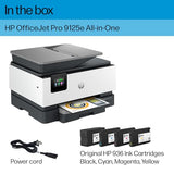 HP OfficeJet Pro 9125e All-in-One Printer, Color, Printer-for-Small Medium Business, Print, Copy, scan, fax,Touchscreen; Smart Advance Scan, 3 months of Instant Ink included HP