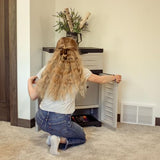 Sunnydaze Plastic Garage Storage Cabinet with Adjustable Shelf - 34.5" H - Garage, Office, Home, Laundry Room - Gray Sunnydaze Decor