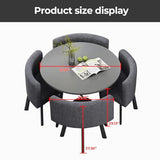 Huariifowm Square Dining Table Set – Simple Small Square Table with 4 Chairs, Modern Kitchen & Dining Table Set, Space-Saving Conference Table for Home, Office(Black Grain + Black,32L*32W*29" H) Huariifowm