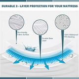 2 Pack King Waterproof Mattress Protector Deep Pocket Mattress Cover, Soft Breathable Mattress Pad, Fitted Noiseless Waterproof Bed Cover Stretch to 25" UNILIBRA