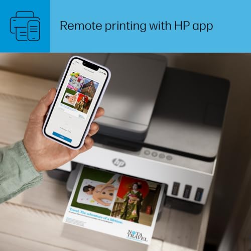 HP Smart -Tank 7301 Wireless All-in-One Cartridge-free Ink Printer, up to 2 years of ink included, mobile print, scan, copy, automatic document feeder (28B70A), Gray