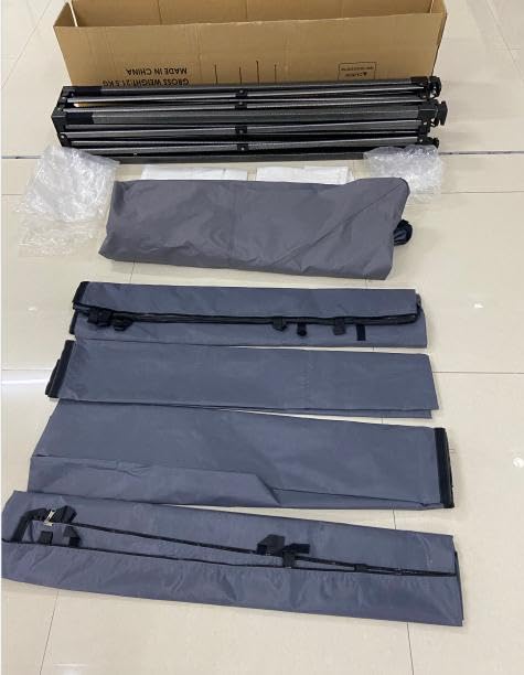 COBIZI 10x15 Pop Up Canopy with 4 Sidewall,Heavy Duty Canopy UPF 50+ All Season Wind Waterproof Commercial Outdoor Wedding Party Tents for Parties Gazebo with Carry Bag(10 x 15 ft Gray) COBIZI