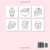 Sweets Drinks And Food: Bold and Easy Coloring Book for Adults And Kids, Cute and Simple Illustrations of Delicious Foods, Refreshing Drinks, and Tasty Treats for Relaxation & Fun WoodArtSupply