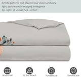 Single 61" x 79" Bedding Duvet Cover Set - Grey Minimalist Modern Fantasy Printed 3 Piece Brushed Microfiber Comforter Quilt Cover with Zipper Closure for Men and Women Generic