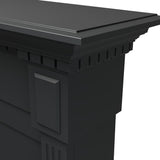 Modern Ember Augustine Black Mantel Package 55" W x 48" H with 28 Inch Electric Fireplace Insert - 1,000 Sq Ft Heater 4 Flame Colors, Ember Bed Included | Compatible with Alexa and Google Assistant Modern Ember