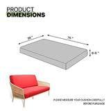 Magshion Futon Cover Armless Couch Cover Sofa Cover Furniture Protector Twin Size 39"x75"x6" Red Magshion