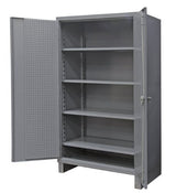 Durham Extra Heavy Duty Welded 12 Gauge Steel Pegboard and Shelf Cabinet, HDCP244878-4S95, 1200 lbs Shelf Capacity, 24" Length x 48" Width x 78" Durham