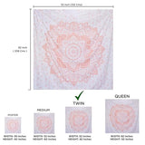 raajsee Metallic Rose Gold Tapestry Pink Mandala Wall Hangings, Indian Cotton Beach Throw Blanket, Hippie Tapestries Boho Decor Bohemian Bedding,Twin Bedspread 52x82 inches Yoga Mat Rugs raajsee