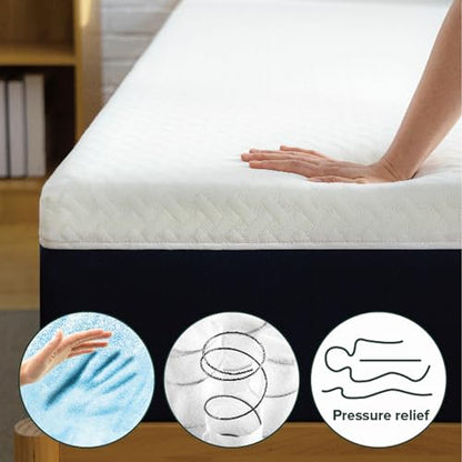 ZINUS 10 Inch Cooling Comfort Hybrid Mattress [New Version], Full, Fiberglass Free, Medium Firm Feel, Motion Isolation, Certified Safe Foams & Fabric, Mattress in A Box