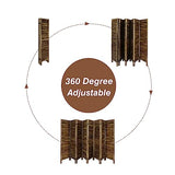 ECOMEX 8 Panel Wood Room Divider 5.6ft.Tall Folding Privacy Screen Panels, Panel Reinforced Room Divider Wall, Divider for Room Separation, Partition Room dividers (Dark Brown) ECOMEX