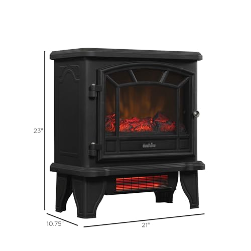 duraflame® Infrared Quartz Electric Fireplace Stove Heater, Black Duraflame