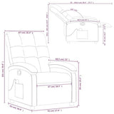 vidaXL Massage Recliner Chair, Adjustable Reclining Armchair for Elderly, Wingback Recliner for Home Theater Cinema, Modern Style, Wine Red Fabric