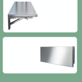 Lumclaw 23.6 * 16in Medium Stainless Steel Folding Wall Shelf | Food Truck | Kitchen, Restaurant, Garage, Laundry, Utility Room Folding Concession Shelf Lumclaw
