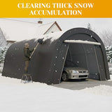 Kiss the Water Heavy Duty Carport with 4 Cloth Bags, All-Weather Car Canopy with 2 Roll-up Doors, Portable Garage Storage Shelter Shed for Cars, Truck, or Garden Tools, 10' x 15' Kiss the Water