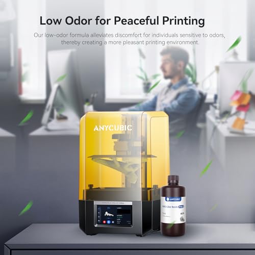 ANYCUBIC ABS-Like Resin Pro 2, Upgraded 8K 3D Printer Resin with Enhanced Strength and Toughness, High Precision, Low Odor, Wide Compatibility for All LCD Resin 3D Printers (Grey, 1kg) ANYCUBIC