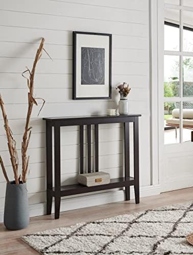 Kings Brand Furniture - Entryway Table - Narrow Console Table - Console Table with Storage - Hallway Decor - Wood Console Tables for Entryway - Narrow Console Sofa Side Table - Foyer - Espresso Kings Brand Furniture