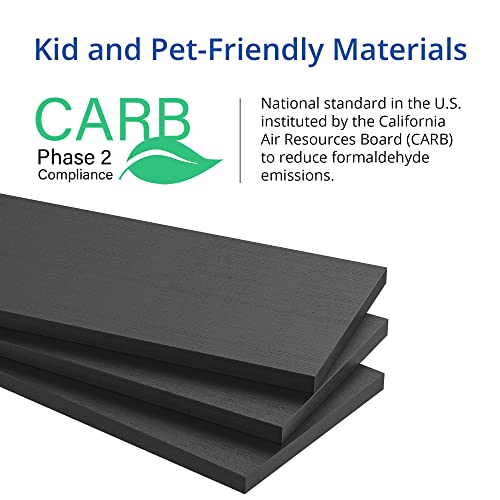 Cozy Castle 75" Tall Book Shelf and Bookcase with 2 Doors, Large 5-Tier Freestanding Bookshelf with 15.7" Depth Storage Cabinet and Adjustable Shelf for Living Room, Office, Bedroom, Black Cozy Castle