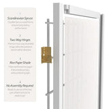 Red Lantern 5 ft. Tall Window Pane Shoji Screen - White - 3 Panels Red Lantern