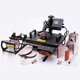8 in 1 Heat Press Dual Digital Control 360 Degree Swivel Heat Press Machine Multipurpose Combo Kit Sublimation Heat Press Machine for T Shirts, Mug, Hat, Plate, Cap, 29X38CM YAOBAO