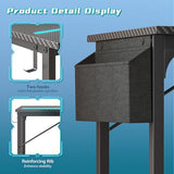 DurayLoly 55 Inch Gaming Desk with LED Lights,Computer Desk with Storage Bag for Home Office, Simple Office Desk with Headphone Hook for Study Writing Work Desk,Sturdy Metal Frame,Black DurayLoly