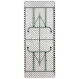 Flash Furniture Kathryn 6-Foot Height Adjustable Granite White Plastic Folding Table Flash Furniture