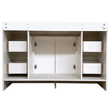 Design House Wyndham 48 Inch Bathroom Vanity, Ready to Assemble, Solid Wood, White, 597278 Design House