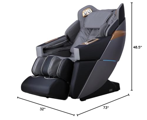 Osaki Ador Allure 3D Zero Gravity Ergonomic SL-Track Intelligent Voice Control Massage Chair - Black & Charcoal Osaki