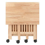 Winsome Mission 2-Shelf Wood Mobile Printer Stand, Brown (81628) Winsome