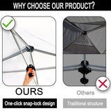 SANWAY 10x10 Pop up Canopy Tent, One-Button, Outdoor Instant Canopy Protable for Events, Camping, Parties, Vendor, Beach Tent - White SANWAY