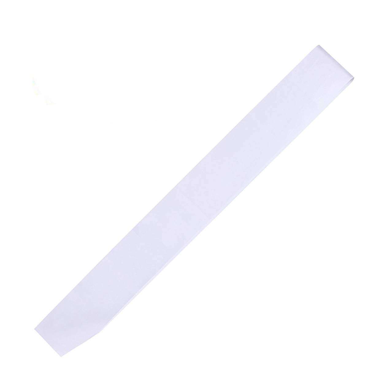 DJDZ 4 Pack White Blank (Plain) Satin Sash Party Accessory for Party,Wedding Decorations and DIY - Design Your Own Sash (White) DJDZ