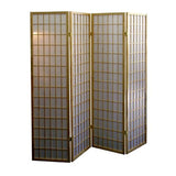 Transform Your Space with a 70" Tall 4-Panel Japanese Style Room Divider - Beautiful Natural Wood Finish! Zjjseloru